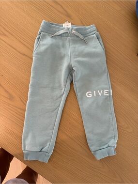 Givenchy Light Blue Kids Sweatpants with Logo